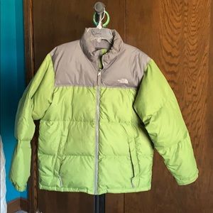 Green North Face Puffer Jacket